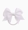 Elastic de Păr cu Fundiță Nervurată de Culoare Solidă Bandă Elastică de Păr pentru Femei și Fete Accesoriu de Păr Moale Elastic cu Detaliu de Fundiță Decorativ