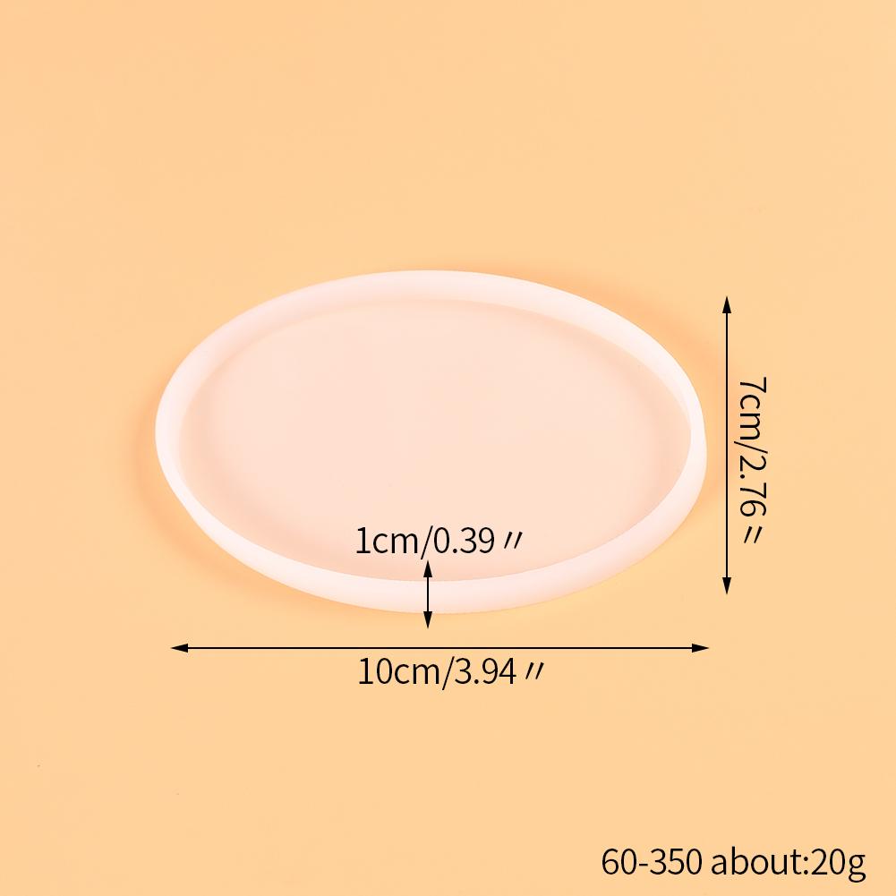 Coaster Silicone Resin Mold Heart Round Square Hexagon Oval Cup Tray Mat Casting Crafts Jewelry Storage Tray Making Home Decor