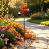 Outdoor Pumpkin Decorations Halloween Solar Garden Stake Light, Metal Decorative Stakes, IP65 Seasonal Backyard Decor Waterproof LED Landscape