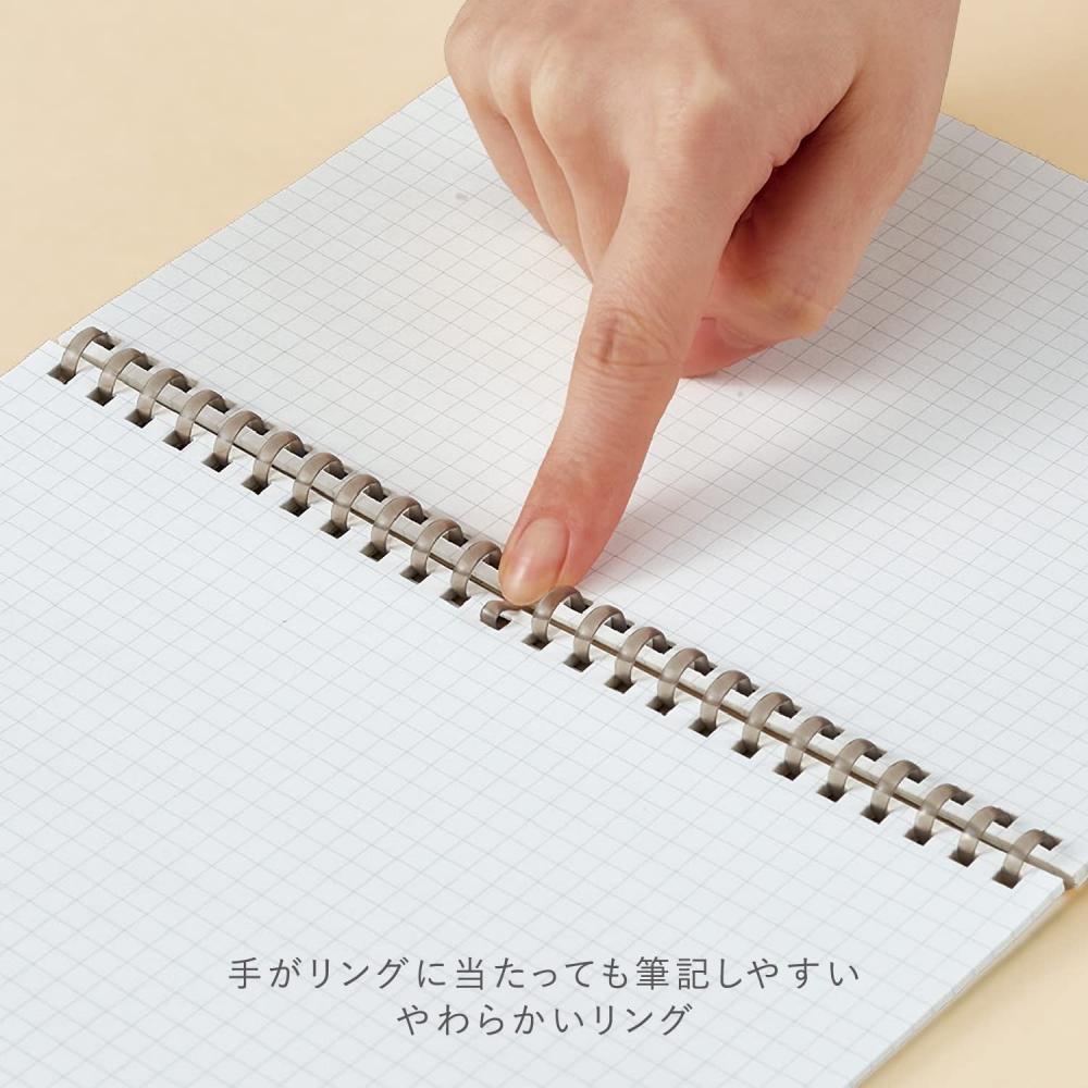 KOKUYO Soft Ring Notebook KOKUYO ME 50 Sheets 5mm Grid A5 Graphite Blue KME-SR931S5DB