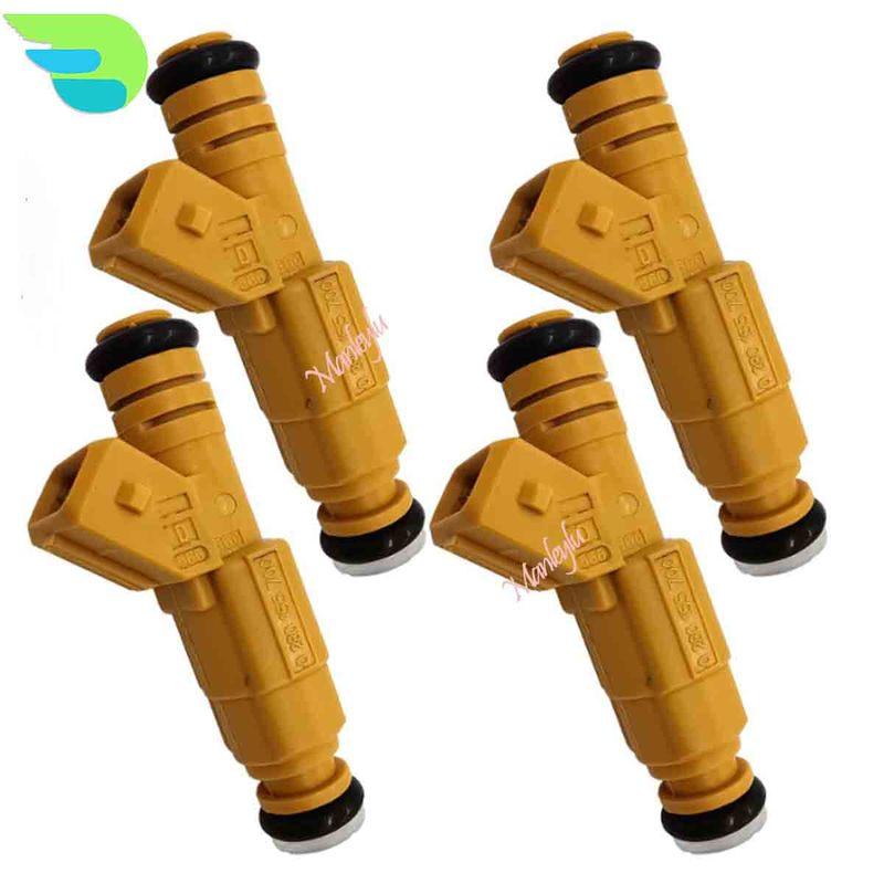4pcs 4 Hole Fuel Injectors fit for Jeep Cherokee Grand Cherokee 1987-1998 Wrangler Comanche 4.0L 0280155710 0280155700