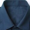Men Shirt Turn-down Collar Long Sleeve Single-breasted Solid Color Stretchy Slim Fit Soft Plus