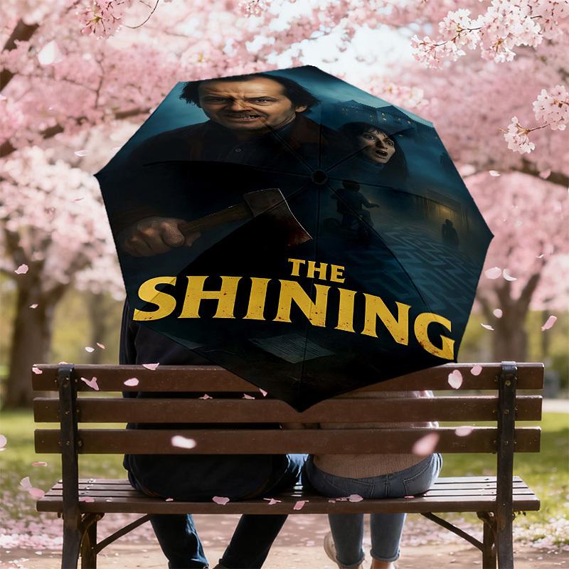 1pc The Shining Automatic Open/Close Umbrella Compact Folding Umbrella with 8-Rib Shaft lightweight esign, for Women/Men1167A
