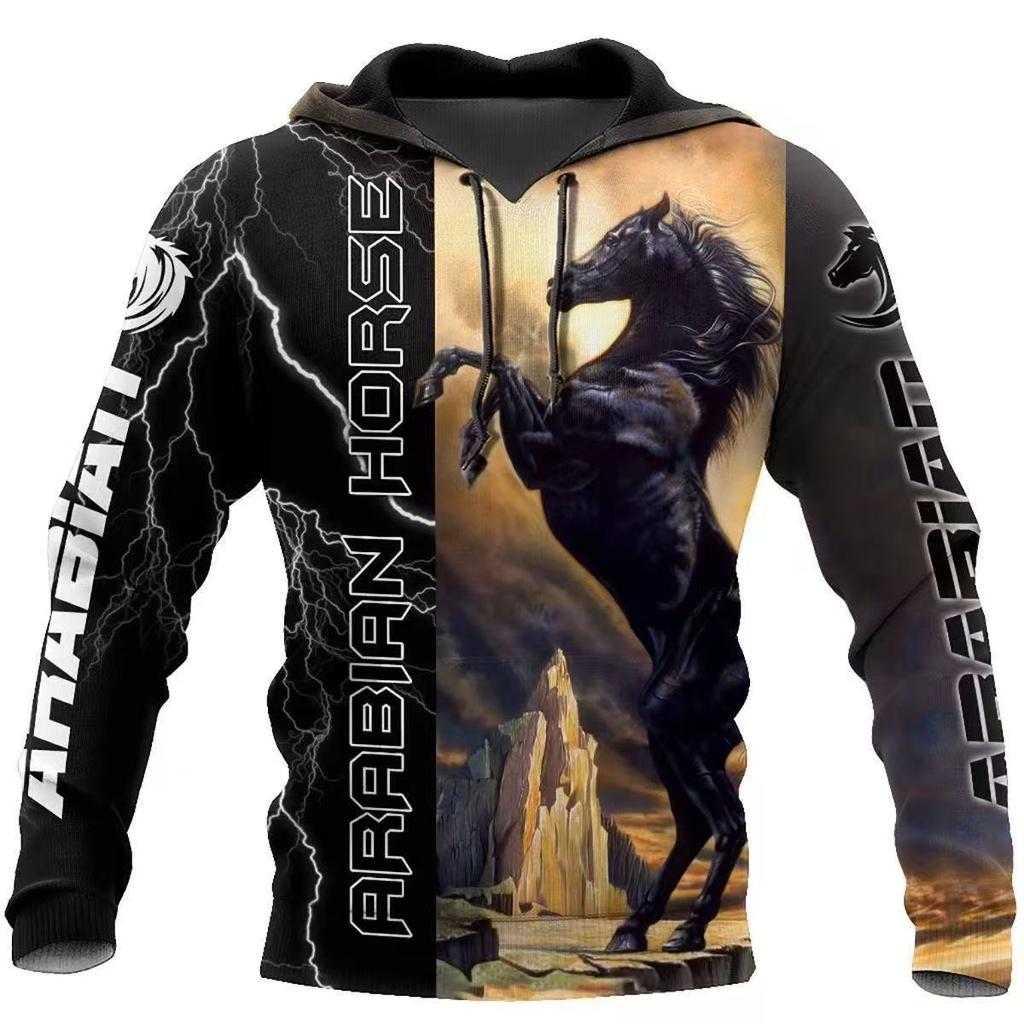 Winter New Sweater European and American Style Lion Animal 3D Three-dimensional Printing Pattern Large Size Loose Sweater