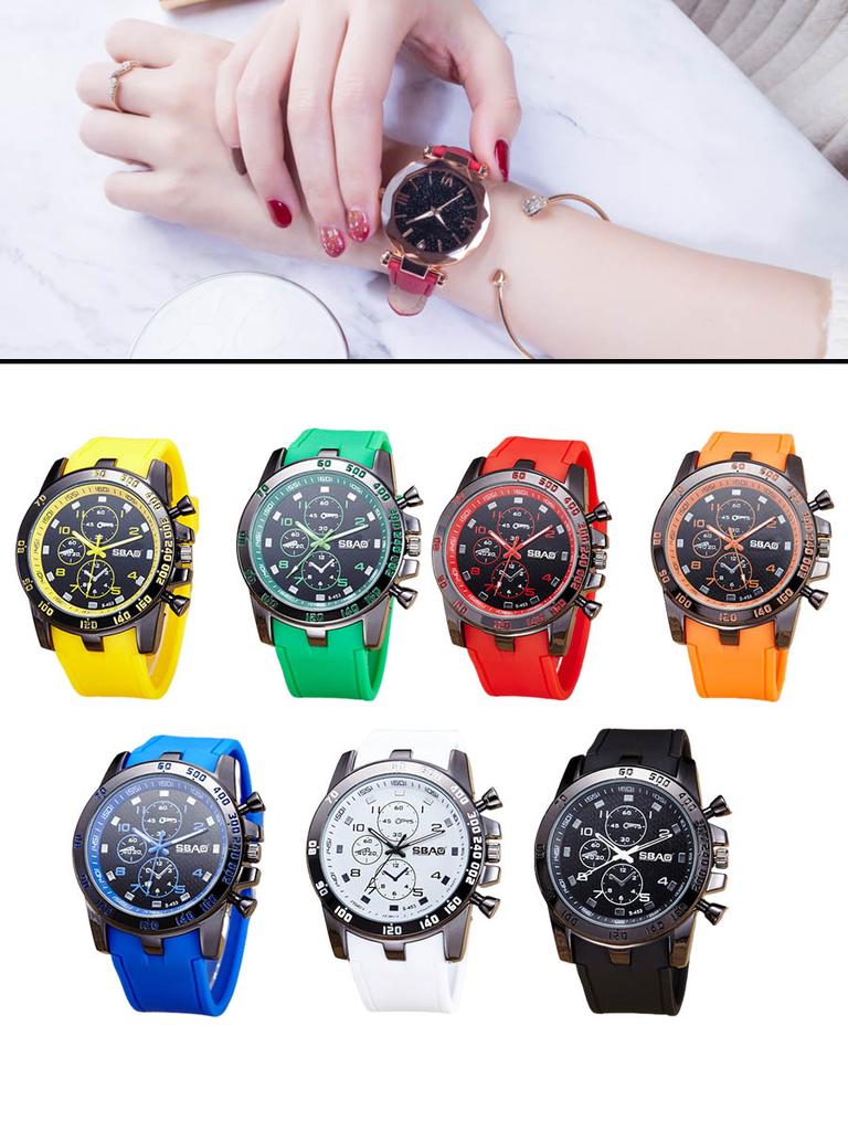 PDTO New Men Luxury Stainless Steel Sport Analog Quartz Modern Fashion Wrist Watch