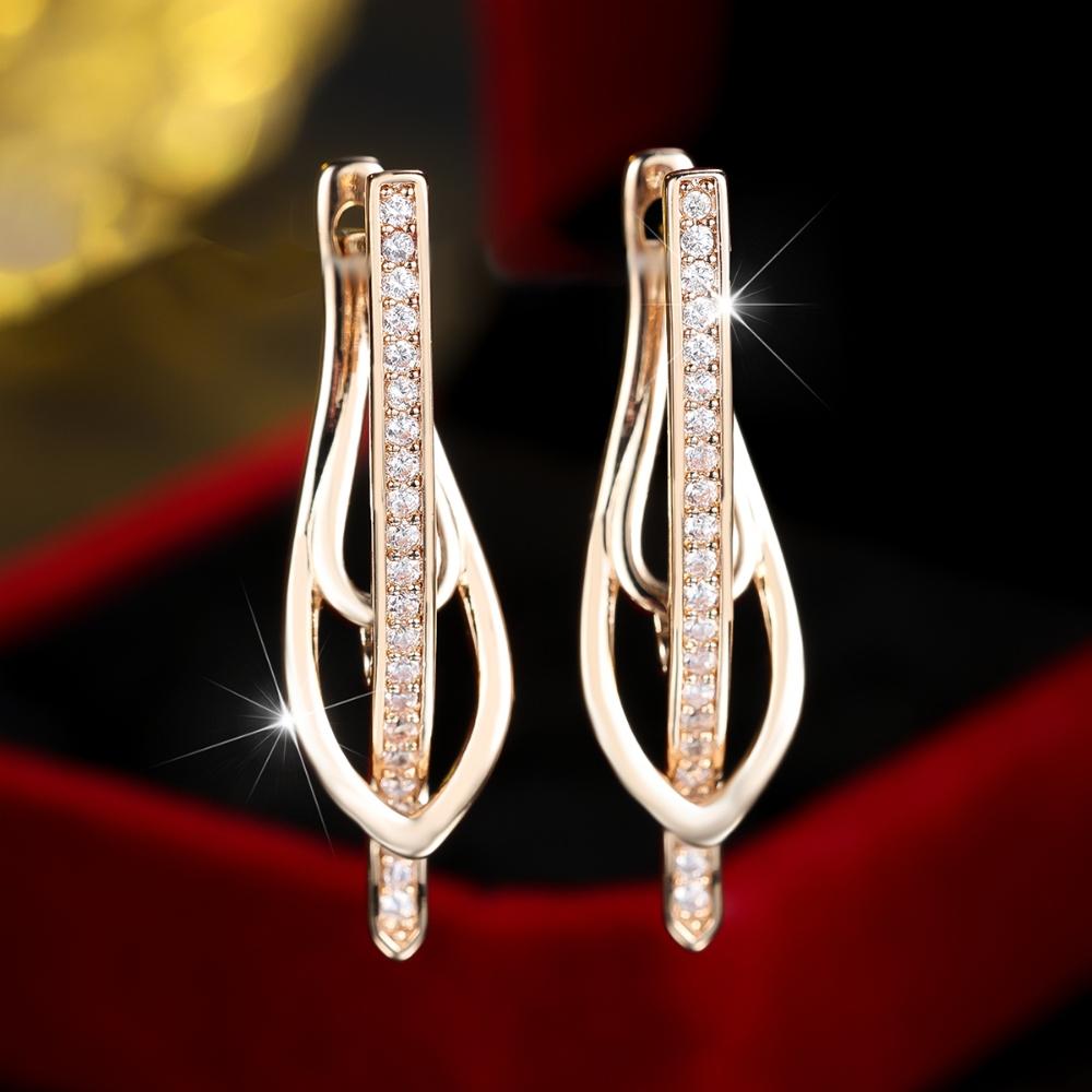 

Инновационный дизайн серьги-капли с цирконом для женщин, золотистый цвет, романтический подарок, модная повседневная изысканная бижутерия золотой/белый