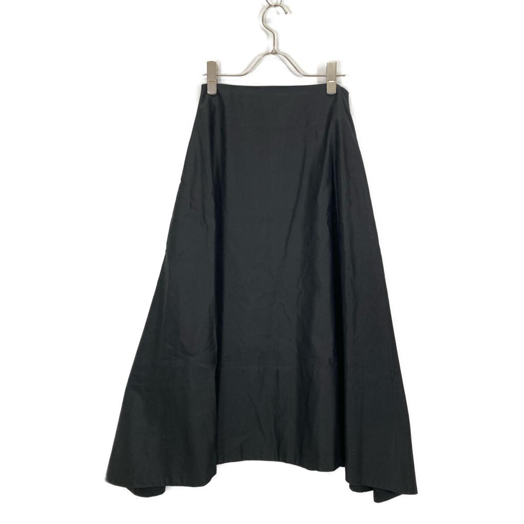 MADISON BLUE MB191-6028 Black Cotton Linen Flared Long Skirt Skirt XS blackUsed