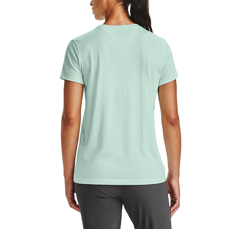 Under Armour Training Sports Casual Breathable Straight T-Shirt Women Tops Green 1356305-403