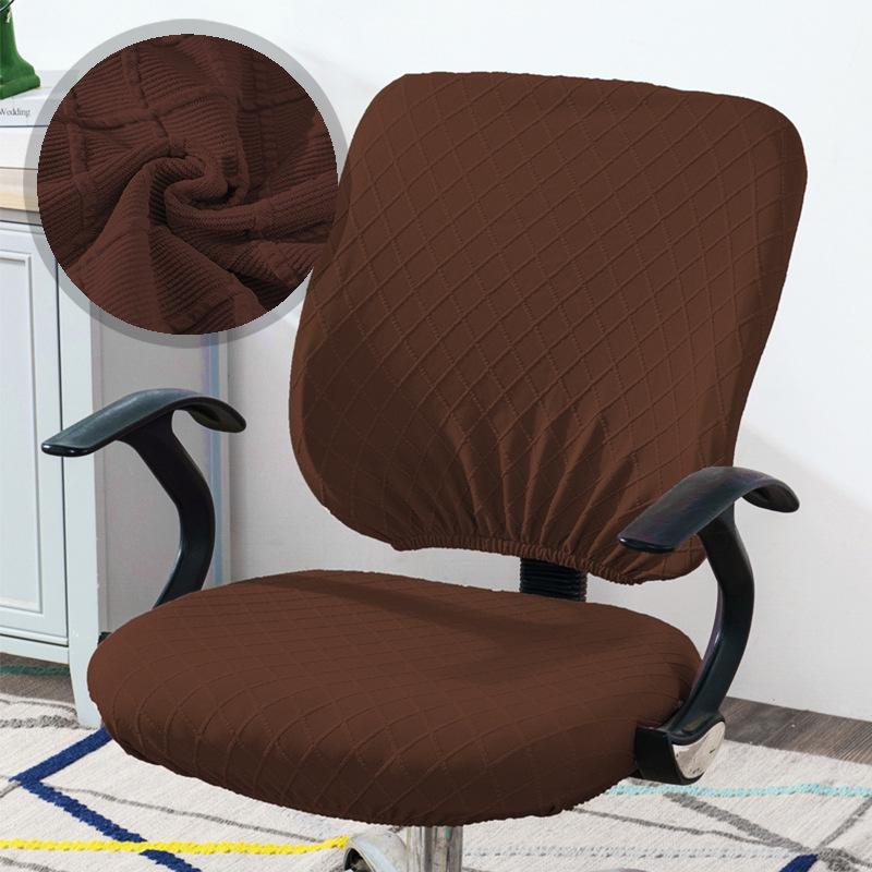 Chair Cover Thicken Solid Office Computer Spandex Split Seat Cover Universal Office Anti-dust Armchair Cover