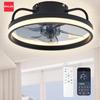 IRALAN Ceiling Fan with LED Light Home Decoration Electric Fan Mute Timer Ceiling Fan Lamp 55W Intelligent Remote Control