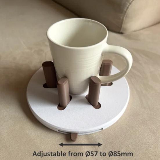 3D Printed Bottle Holder & Cup Coaster Adjustable Drink Stand for Cans