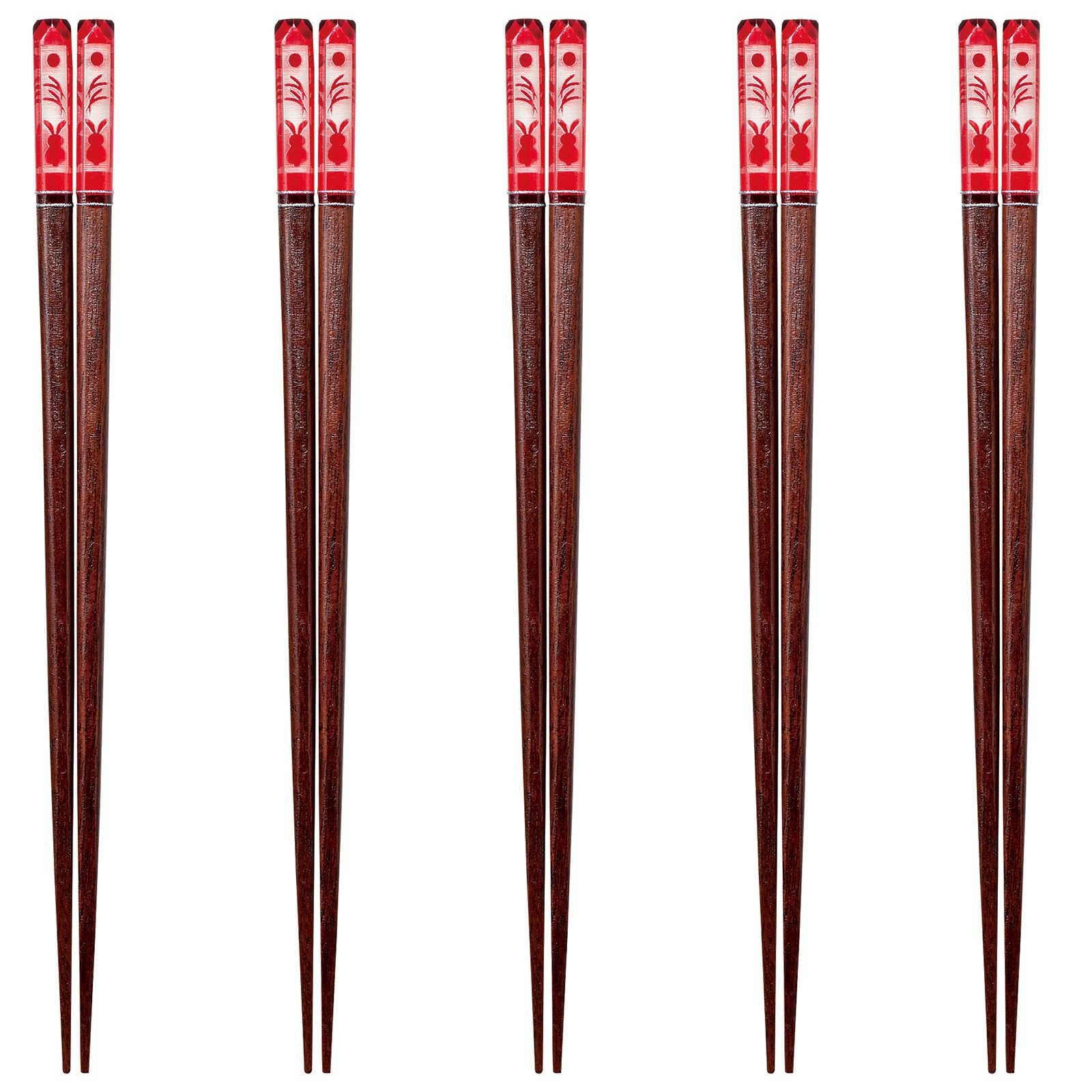 

Chopsticks Set of Acrylic Resin and Natural Made in Japan J-kitchens 5, Material Wood, PID5280,