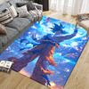 Son Goku Cartoon Illustration Square Area Rug, Non-Slip Floor Mat for Home Decor, Perfect Gift for Dragon Ball Fans.chl