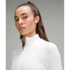 Lululemon It S Rulu Ribbed Cropped Half Zip whIte
