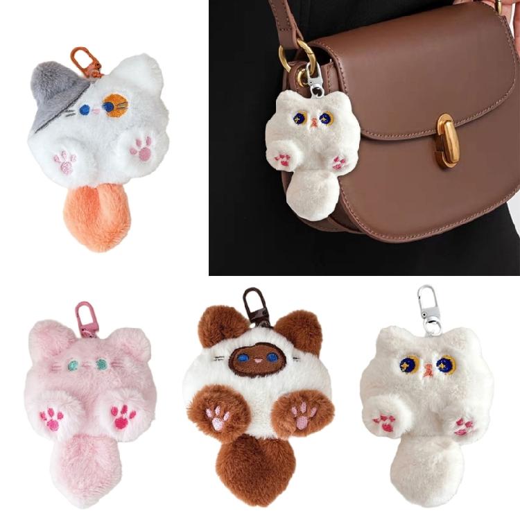 Cuddly Cat Plush Keychain Plush Cartoon Animal Ornament For Teens Girls Backpack Jewelry Decoration