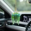 Amuleto de Coche de Suculenta Multibeaded Colgante de Coche Besado por el Sol Accesorio de Coche Amuleto de Coche con Cuentas Interior del Coche