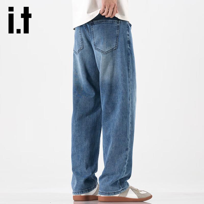 Izzue IT Men's American High Street Straight-Leg Stretch Jeans