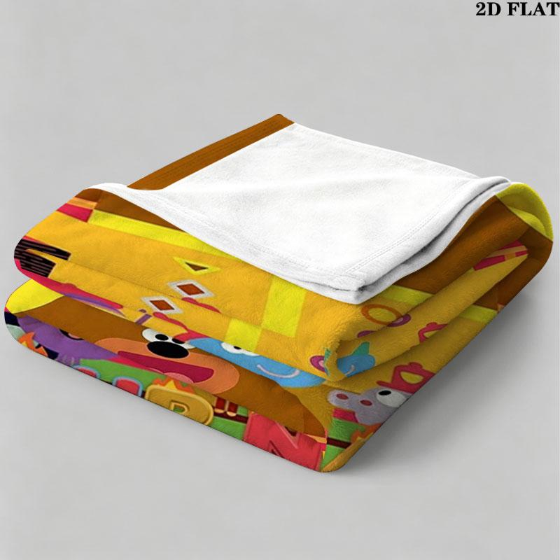 1PC Hey Duggee Custom Name Patterned Flannel Blanket Suitable For All Seasons for Home Decor Warmth and Comfort Gifts Holiday Present