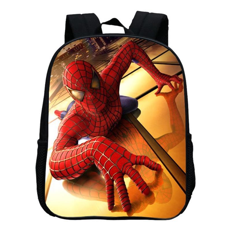 Spidermanfar From Home Kid Boys School Book Bag Backpack Shoulder Bags Rucksack