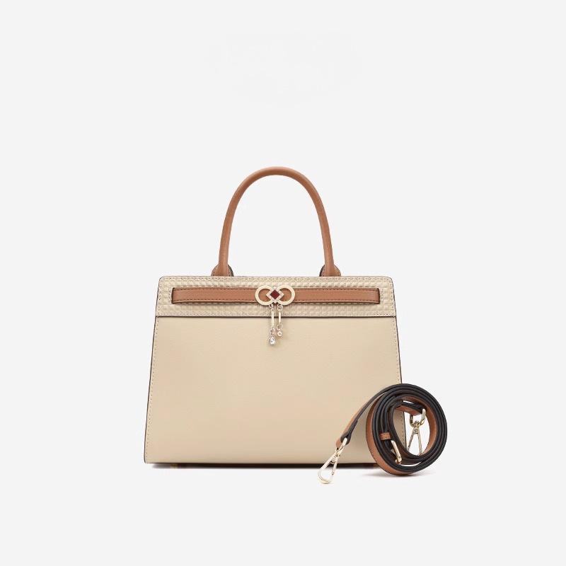 Neue einfarbige Damentasche, neues Kunstdesign Mode Hardware Damenhandtasche, hochwertige Haptik Schulter-Umhängetasche