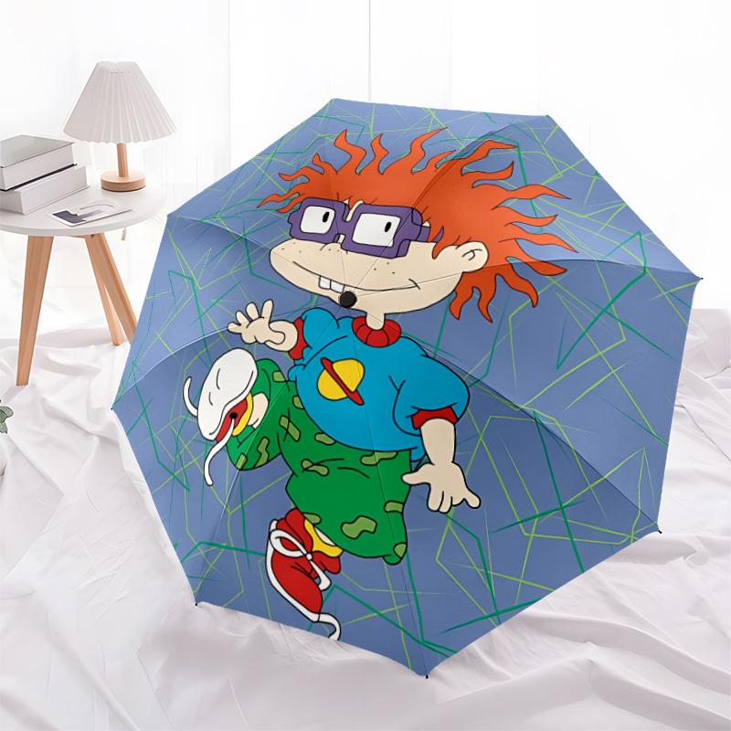 1pc Rugrats Automatic Umbrella - 8-Rib Foldable Design, Outdoor Adventures, and Family Celebrations, Durable Canopy Material Yy250823116