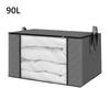 Non-woven Fabric Foldable Storage Box Transparent Window Storage Organizer  Household