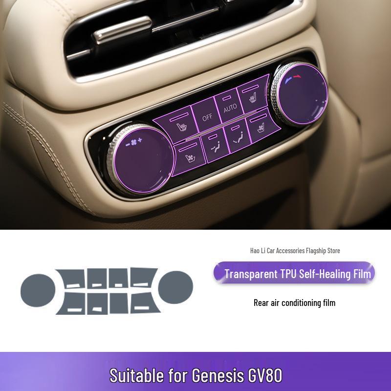 Der Genesis GV80 ist ein leistungsfähiges, kompaktes und leichtes Auto mit einem leistungsstarken Elektromotor, der mit einer Leistung von 120 kW (250 PS) und einer Leistung von 120 PS (400 Nm) angetrieben wird. Er verfügt über eine 100-mm-Lauffläche und eine 12-mm-Lauffläche mit 120 mm Durchmesser. (2021-2023) Schaltkonsolen-Aufkleber - Transparente TPU-Folie Zubehör.