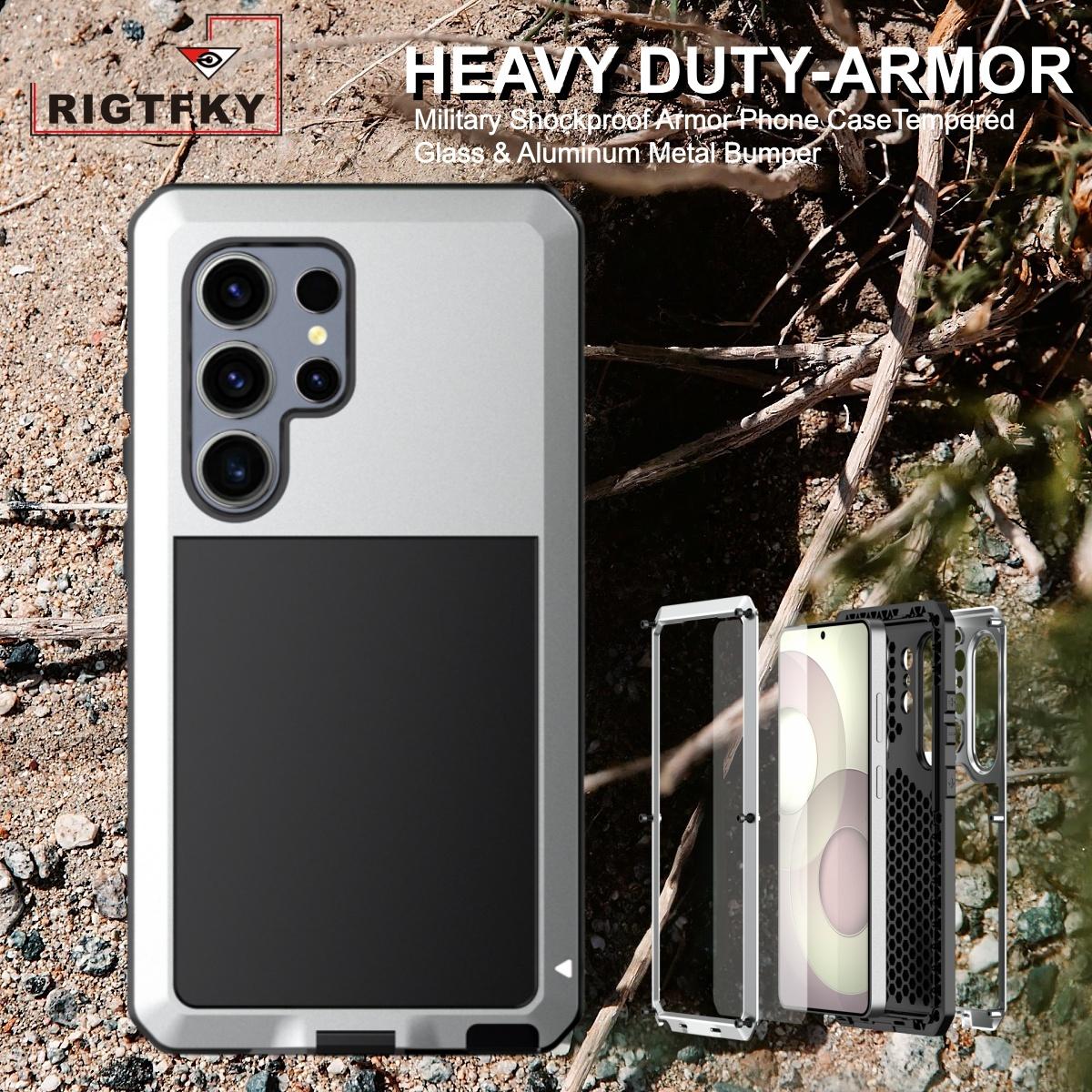 

Heavy Duty Aluminum Metal Bumper Case for Samsung Galaxy S26 Ultra S25 Ultra S24 S23 S22 S21 S20 Plus Shockproof Armor Rugged Protection Cover Galaxy S25+ серебряный