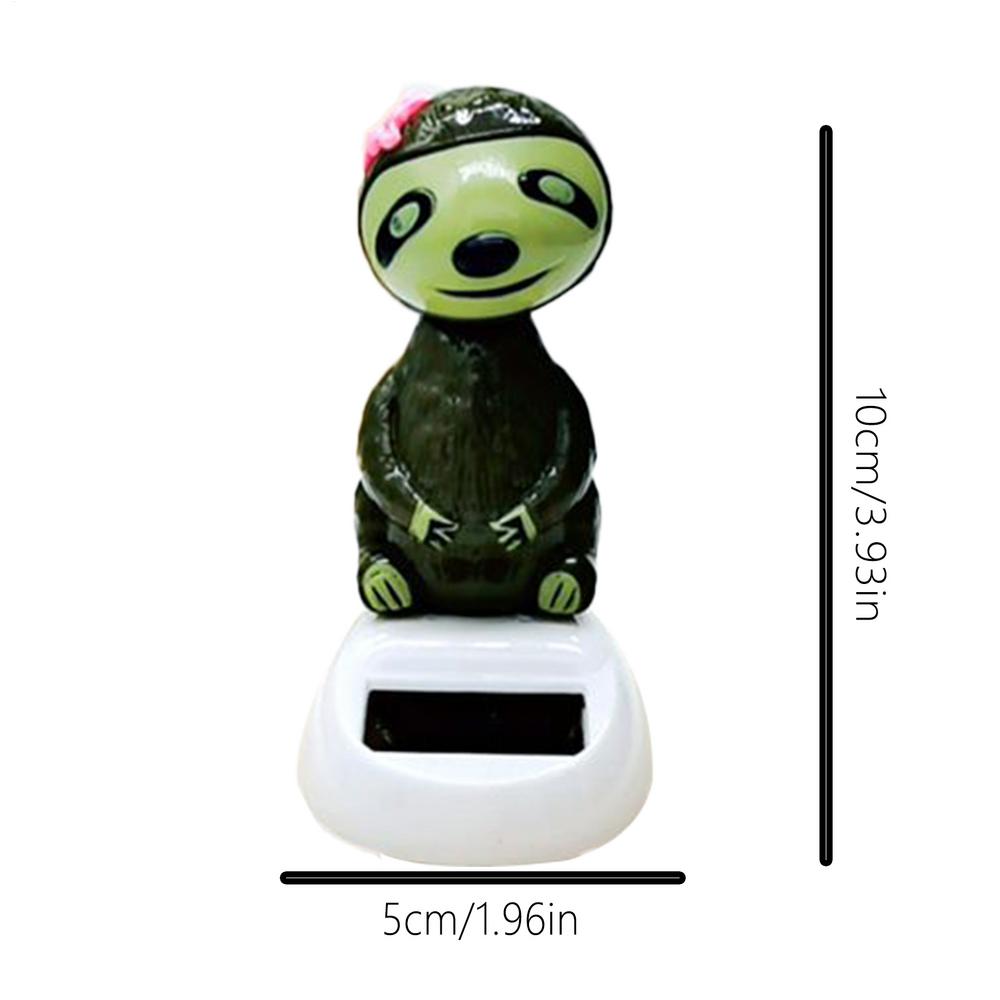 Solar Auto Armaturenbrett Faultier Dekoration Solar Schwingendes Faultier Auto Figuren Deko Niedliche Tierfiguren Automobil Innenraum