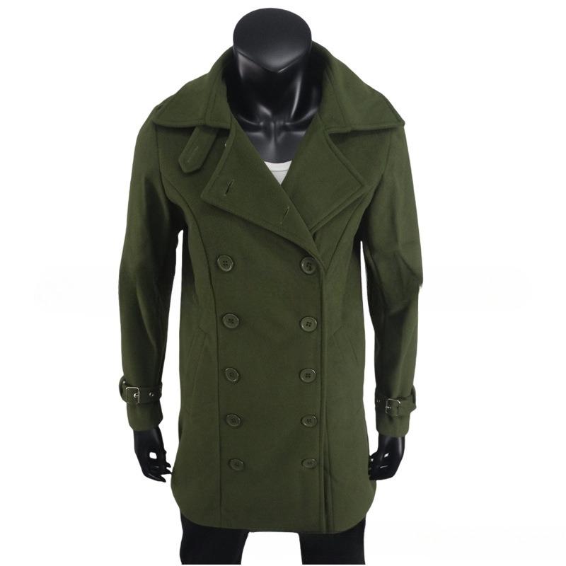 Women Casual Solid Double-breasted Coat Winter Vintage Full Sleeves Overcoats Versatile Medium Length Trench Outerwears