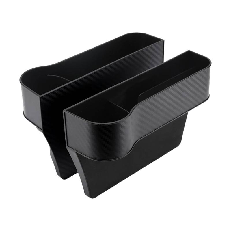 Universal Car Seat Gap Storage Organizer Box with Two Cup Holders and Phone Pocket for Neat Car Interior