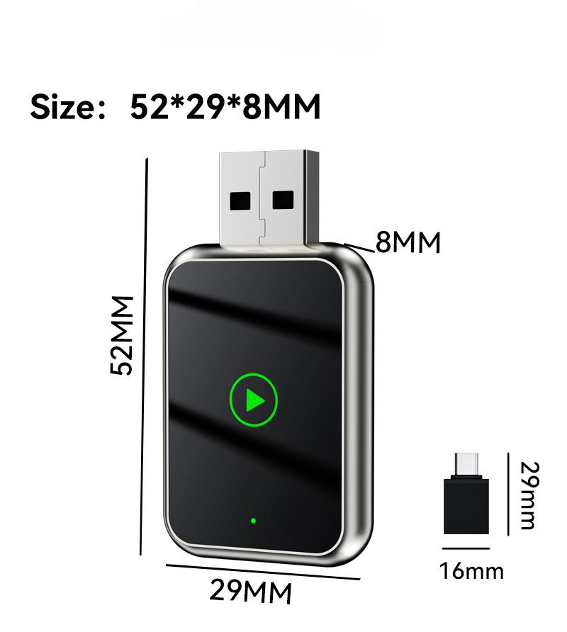 Wireless CarPlay adapter for iPhone, plug and play, for 2015 and later cars