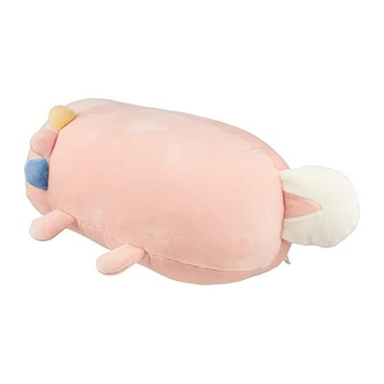 Ribuhaato Polyester Bolster Cushion Marshmallow Aquamie Axolotl (Total Length Approx. 15cm) Plush Toy 48051-23