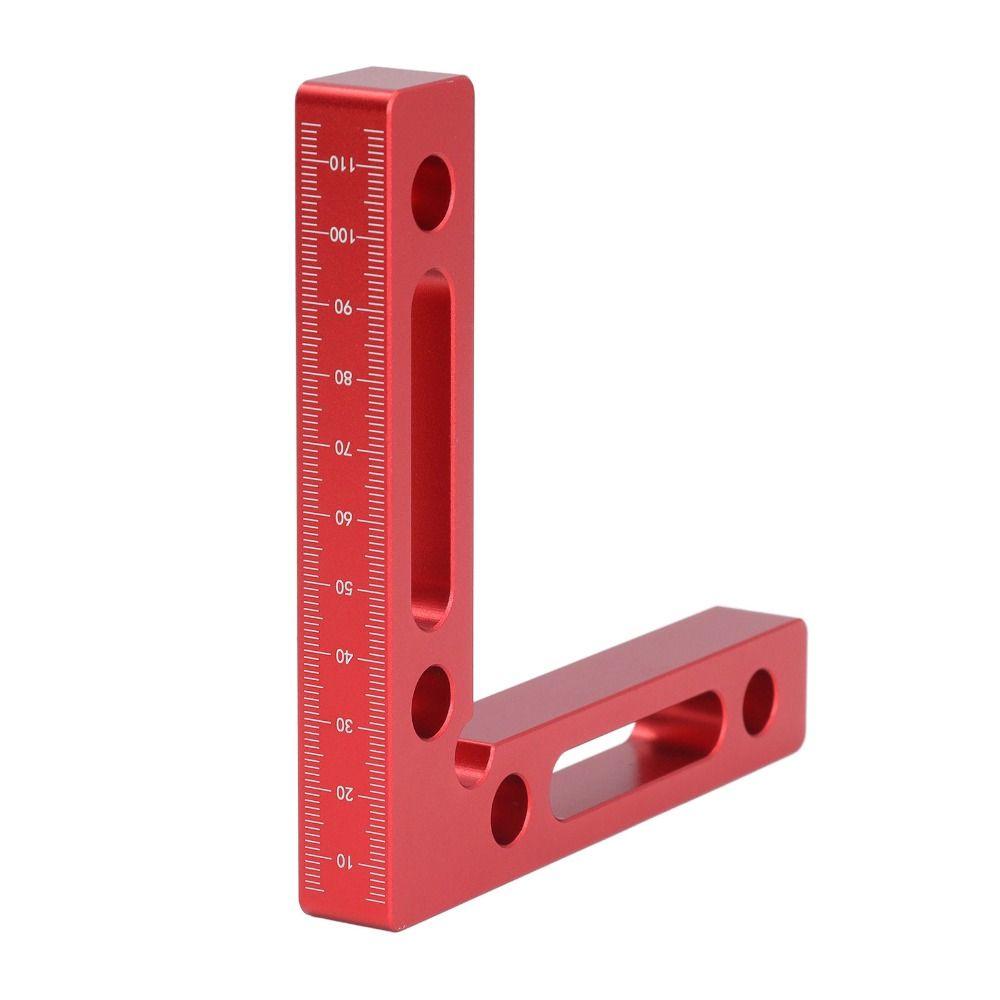 2 Pcs 4.7" X 4.7" / 120x120mm / 12x12cm 90 Degree Positioning Squares Red Anodized L-Shaped Corner Clamping Square