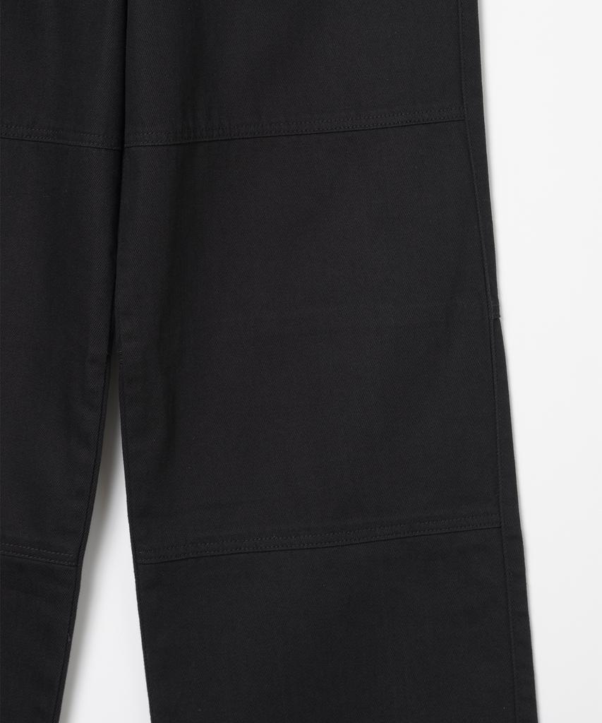 MILLO WOMEN Double Knee Cotton Loose Pants [Black]