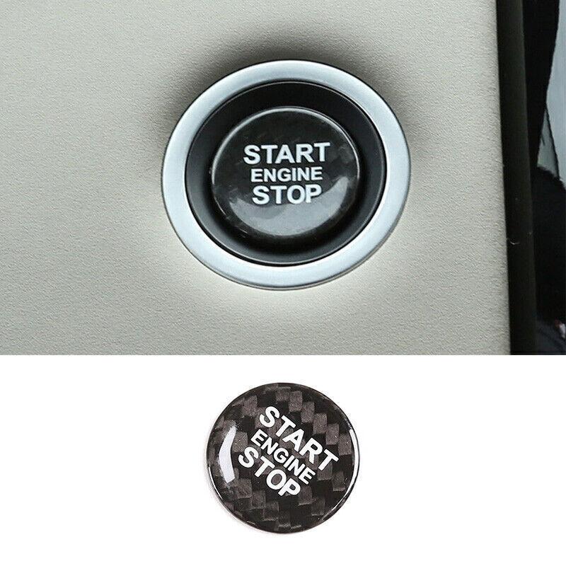 For Range Rover Evoque 12-19 Real Carbon Fiber Start Button Ignition Switch Trim