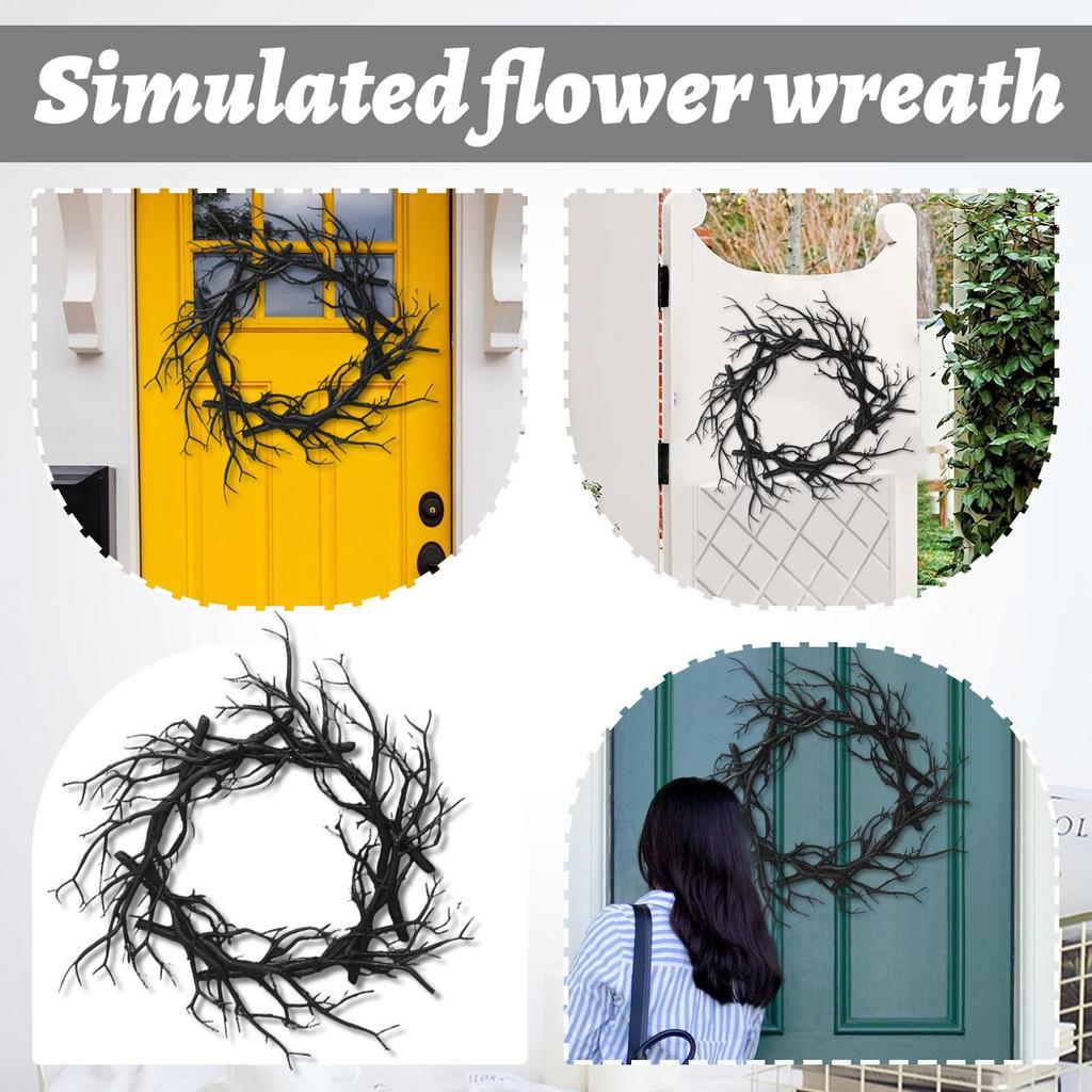 Holiday Wreath Withered Branches Horror Atmosphere Wreath Decoration Wreath Door Hanging Wall Hanging