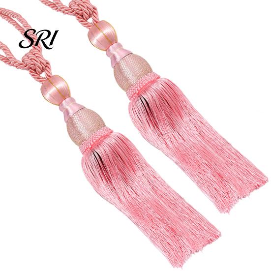 Long Fringe Curtain Holders 1 Pair Tassel Tiebacks Decorative Ties Elegant Fringed for Window Curtains Door Home Decor
