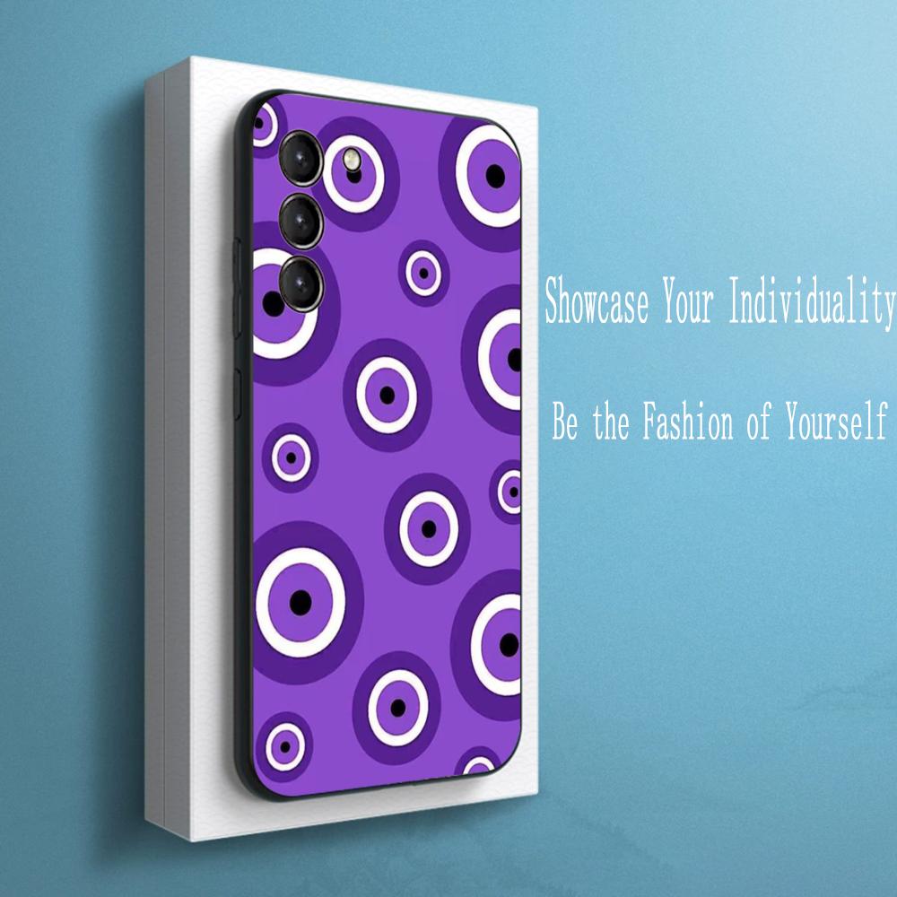 Fashion Cool Evil Eye Design Phone Case For Samsung Galaxy S25 S24 S23 S22 S21 S20 Plus Ultra Note20 Limited Soft Black