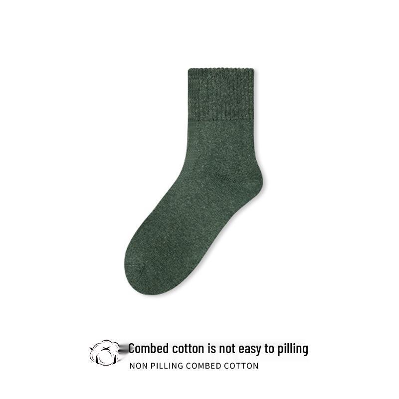 Women's Extra Thick Winter Mid-Calf Cotton Socks - Velvet, Odor-Resistant, Sweat-Absorbent, Warm and Cozy