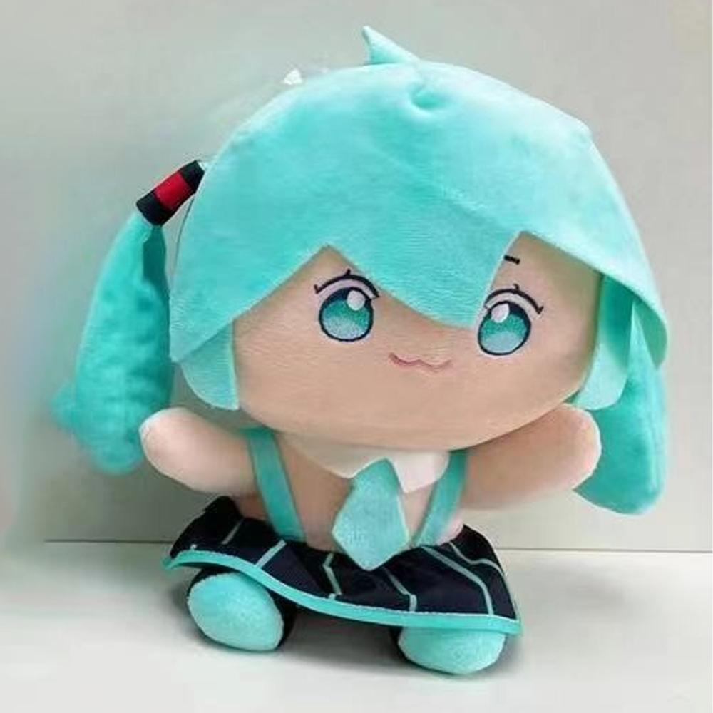 Non-Toxic Adorable Hatsune Miku Plush Fluffy Anime Stuffed Doll With Signature Pigtails Cuddly Figure For Collectors & Gift Giving
