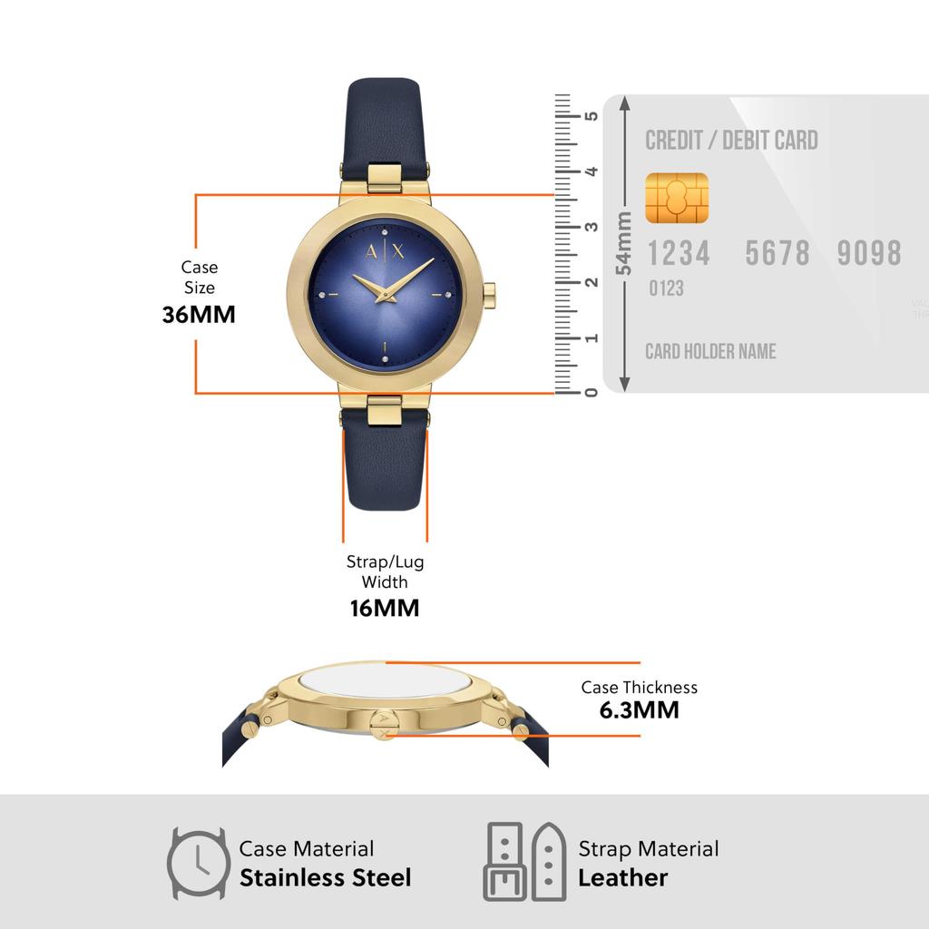 Armani Exchange AX5179 Blue AX Women's Watch,