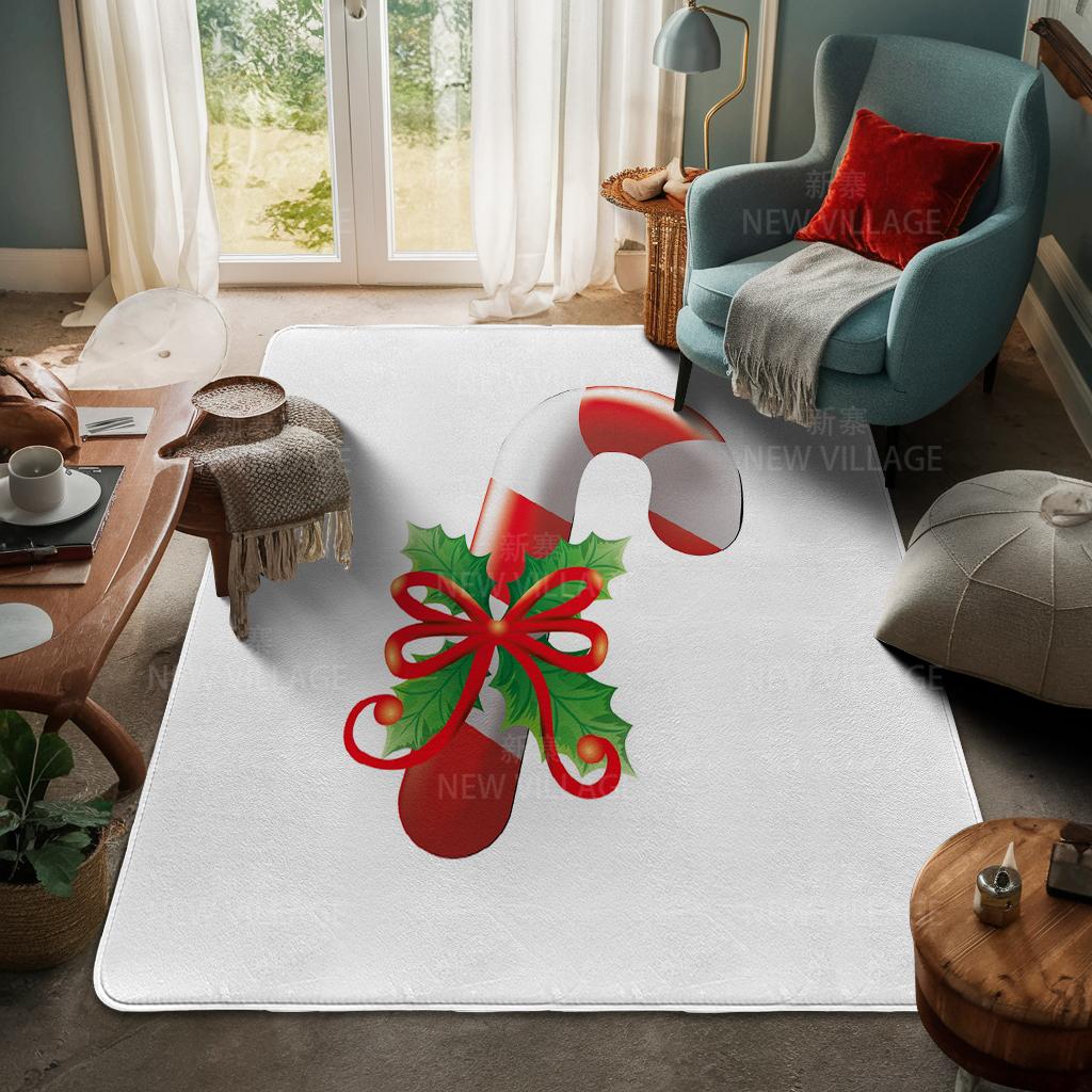 House Entrance Carpet Home Door Mat Living Room Bath Foot Bathroom Non-slip Water Absorption Rugs Bath Merry Christmas Winter