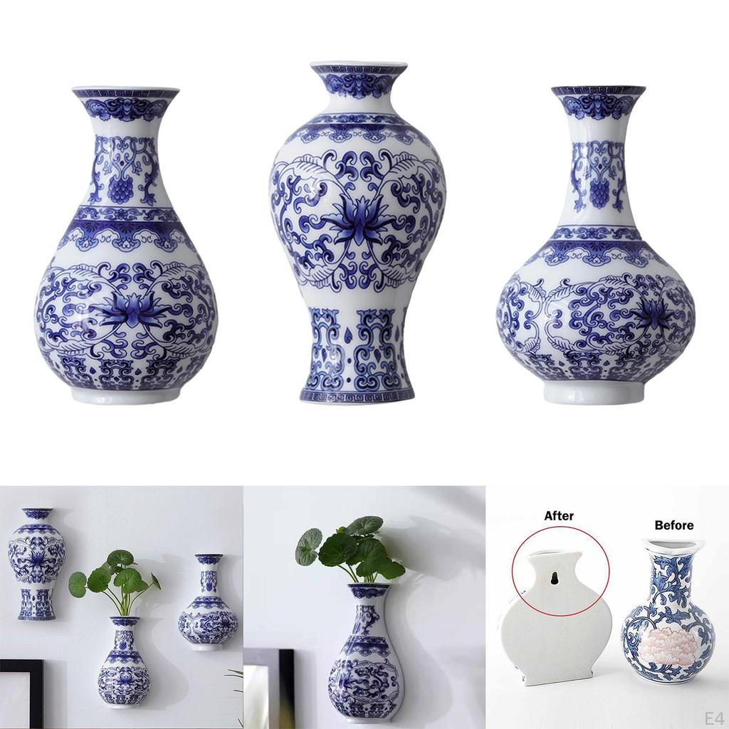 Chinese Blue and White Porcelain Bottle Flowers Arrangement