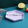 Wheat Straw Plate Household Creative Hexagonal Plate Fruit Plate Cute Small Vegetable Plate Japanese Platter Dining Table