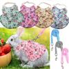 Breathable Guinea Pigs Vest Adjustable Rabbit Leash Set Cute Pet Harness and Leash  Daily Wear