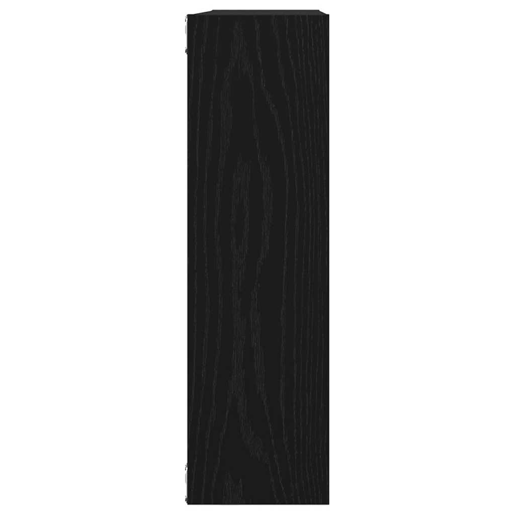 Wall Shelf Black Oak 75 x 16 x 55 cm Wood Based Material