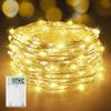 LED Copper Wire String Lights - Waterproof, Remote-Controlled, USB & Battery, Solar, Multicolor for Christmas, Bouquets, and Camping Atmosphere
