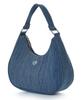 The-Abon Oka Denim Hobo Bag Black