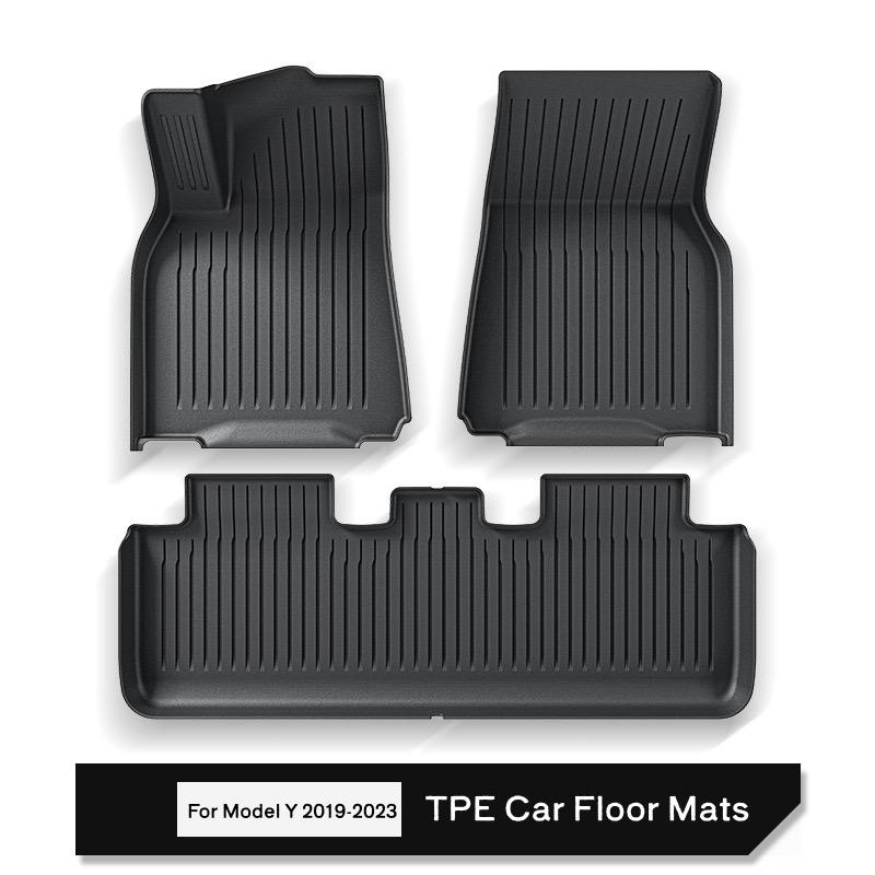 Car Floor Mats for Tesla Model 3 Y 2017-2025 All Weather Waterproof Non-slip TPE Left Right Driving Floor Liner Anti Dirty Pads